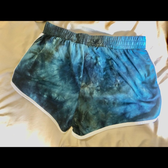 Y2K style Blue ๐ Navy Galaxy Tie Dye Retro Shorts Med Women Teen SOFT M - Picture 7 of 8